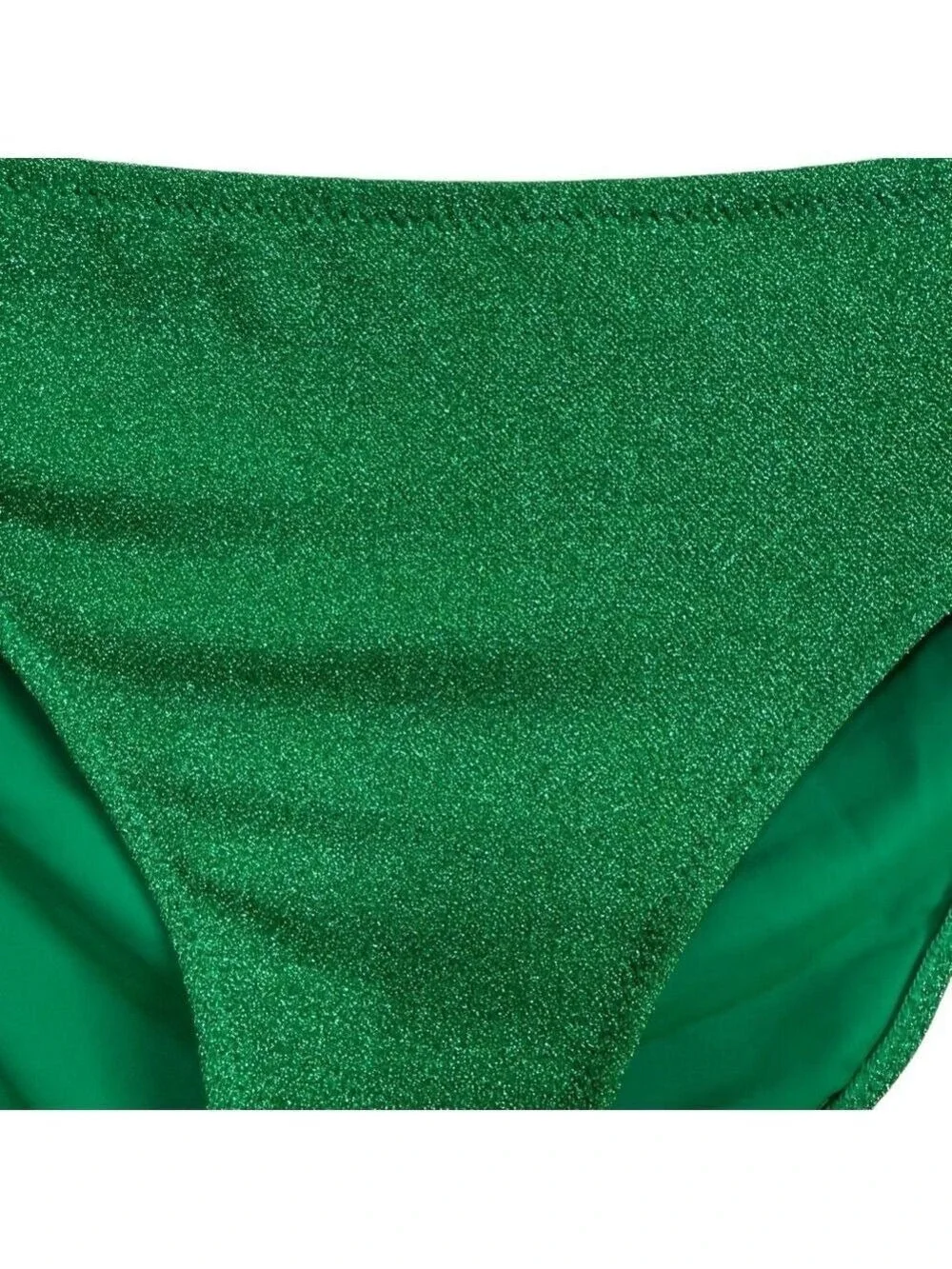 Good American Juniors 7‎ Green Shimmer Bikini Bottom NWT